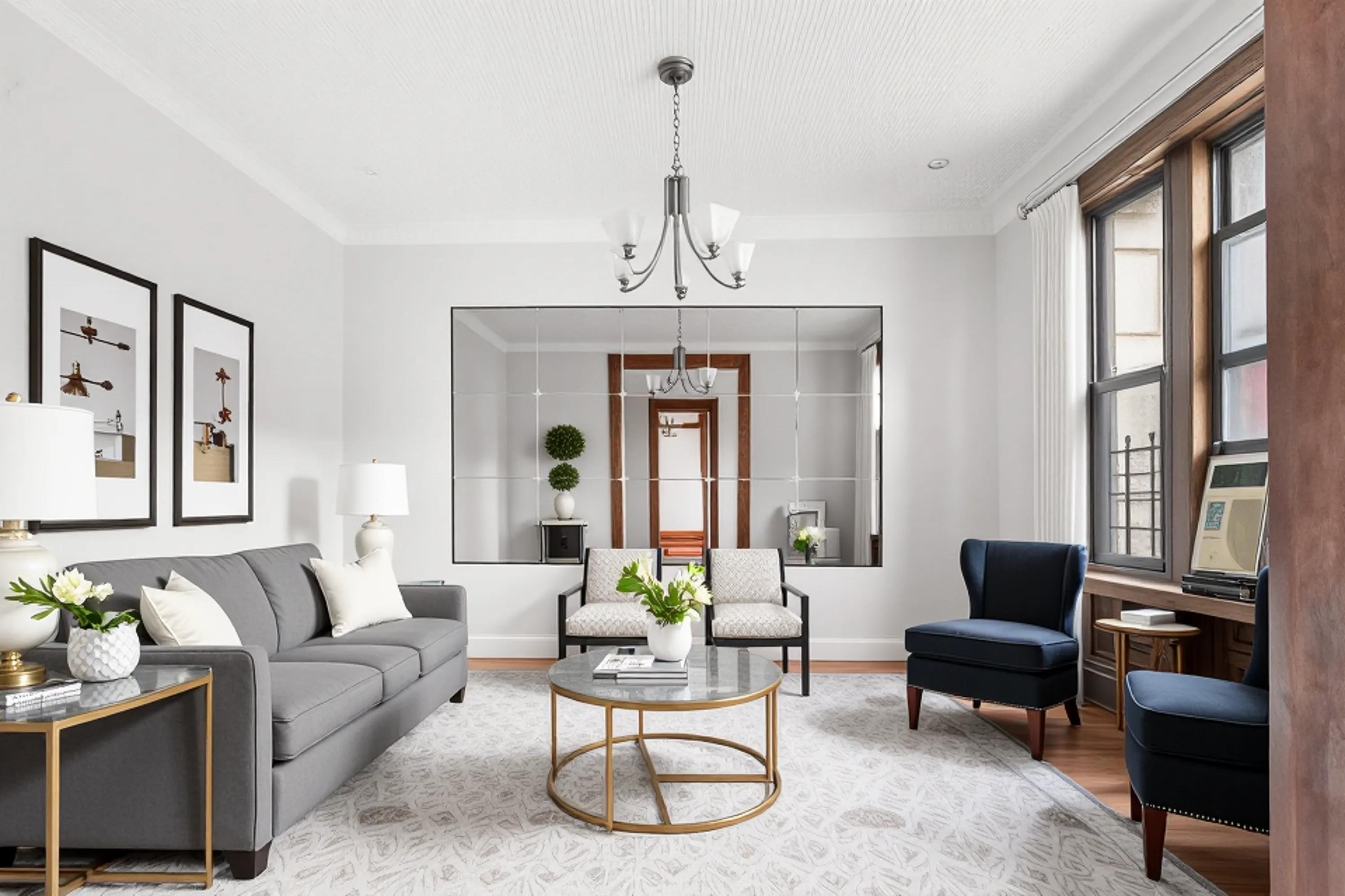 527 West 143rd Street, Unit 31 Manhattan, NY 10031 - Photo 1 of 29 a living room with furniture large window and rug