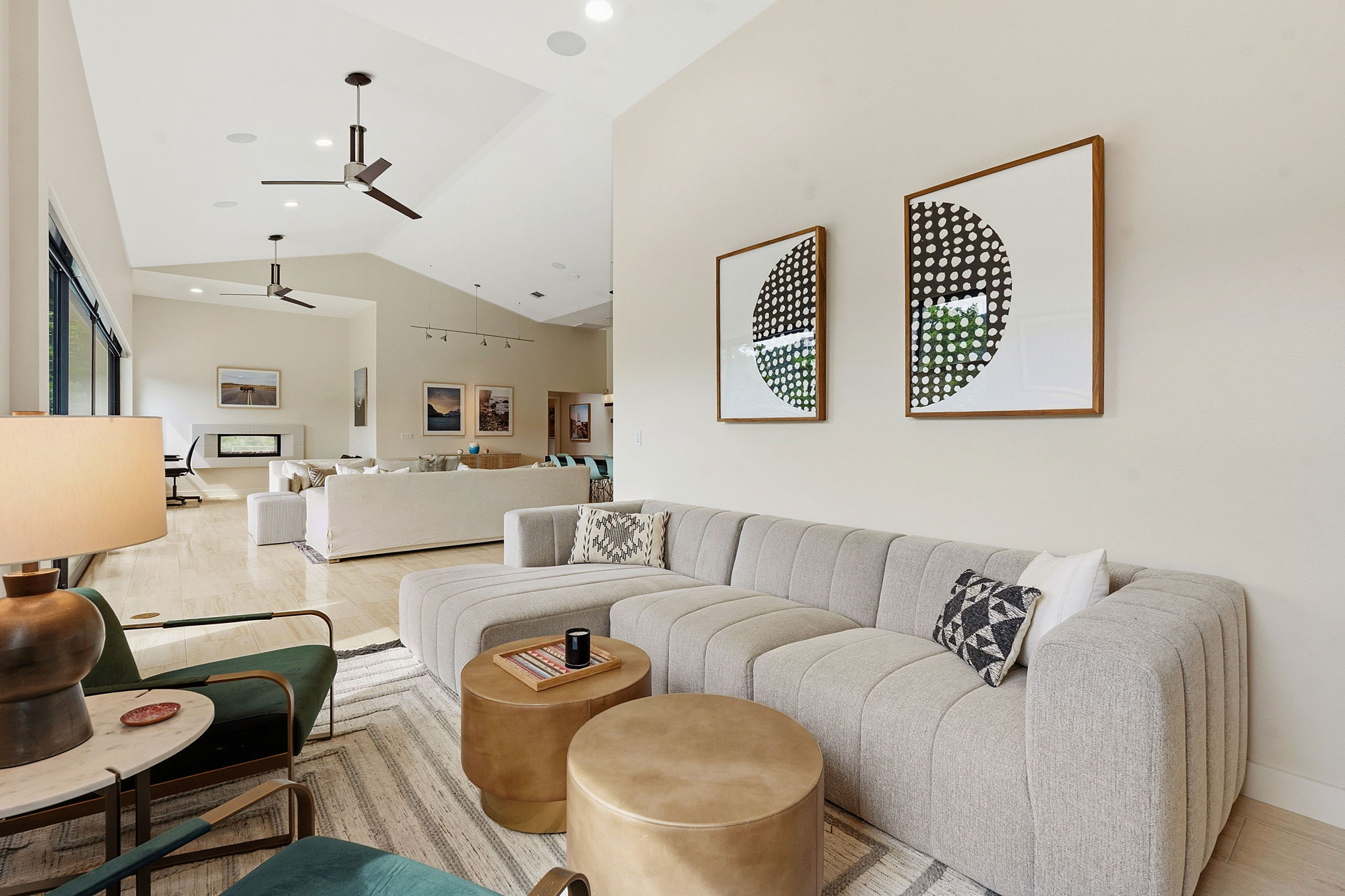 3605 Robbins Road Austin, TX 78730 - Photo 13 of 51 a living room with furniture kitchen view and a chandelier