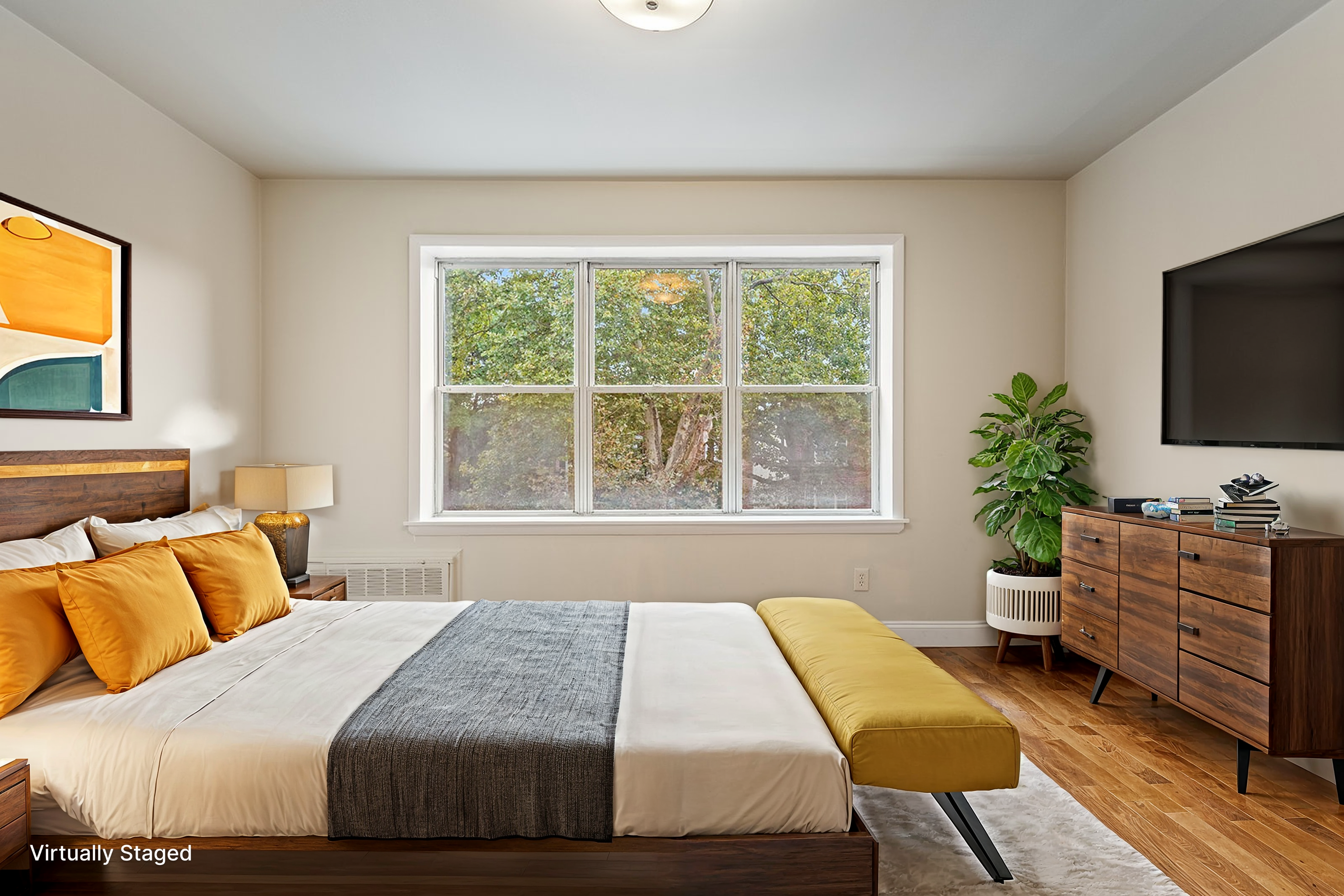 181 Terrace Place Brooklyn, NY 11218 - Photo 12 of 22 a bedroom with a bed and large windows