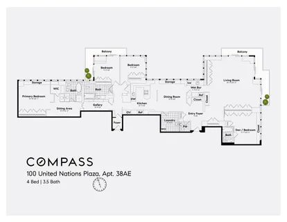 $3,100,000 | 100 United Nations Plaza, Unit 38AE | Midtown East
