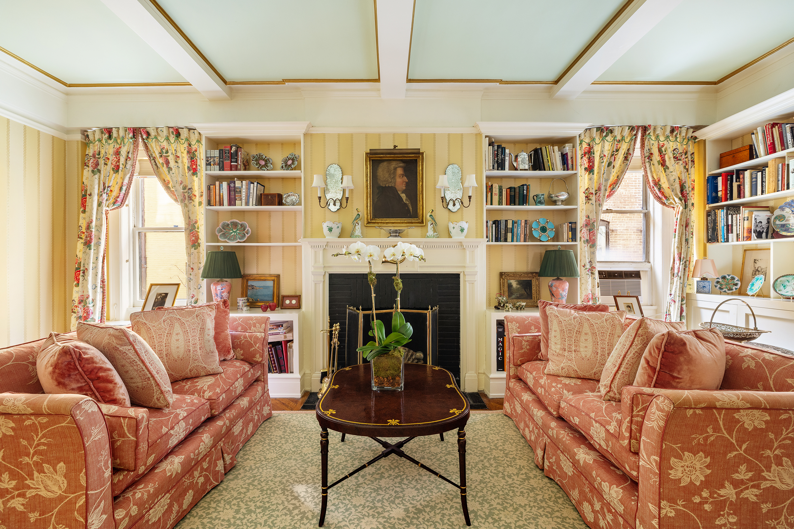 70 East 77th Street, Unit 6A Manhattan, NY 10075 - Photo 3 of 17 a living room with furniture fireplace and a large window