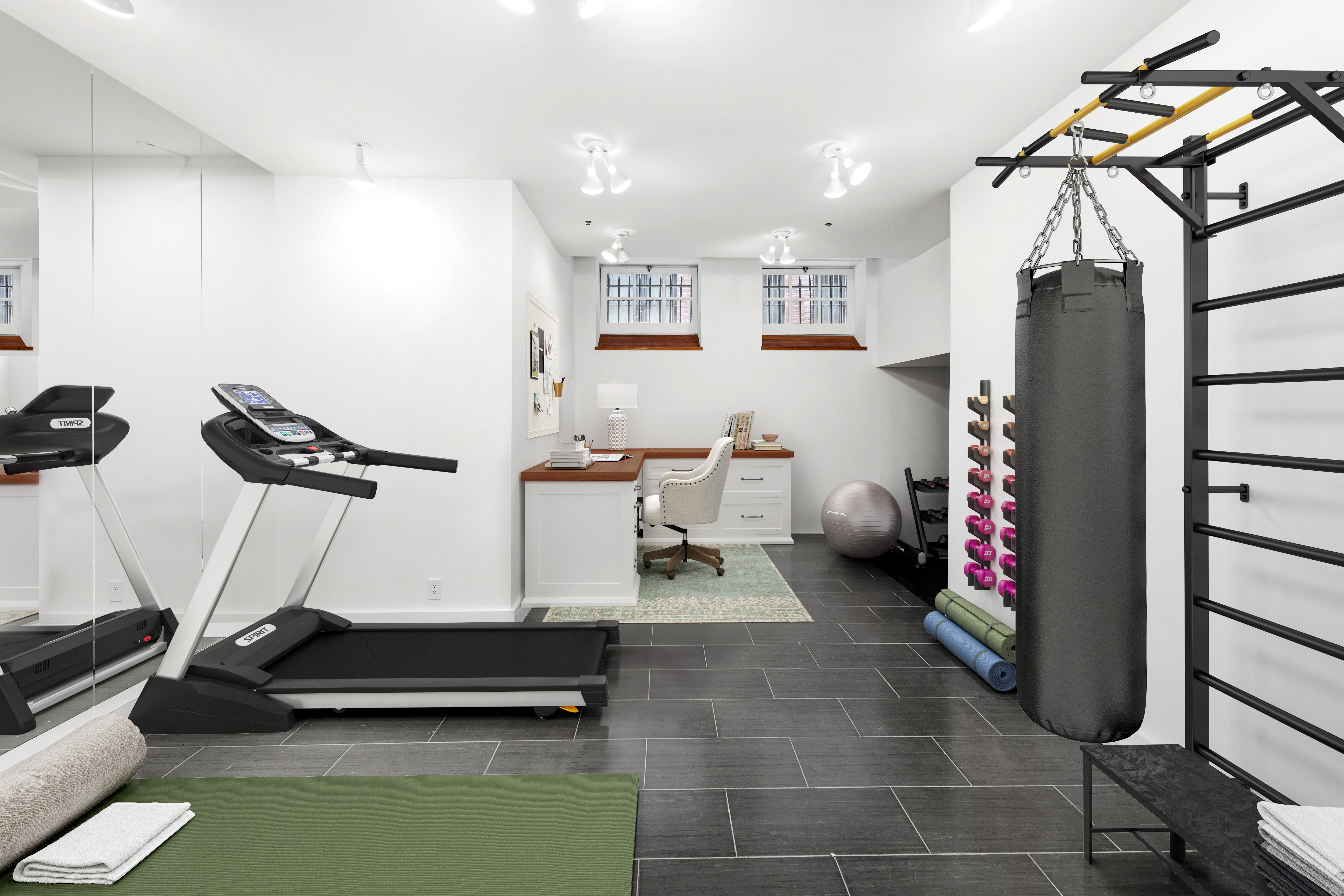 60 Collister Street, Unit 1B Manhattan, NY 10013 - Photo 13 of 20 a room with gym equipment and gym equipment