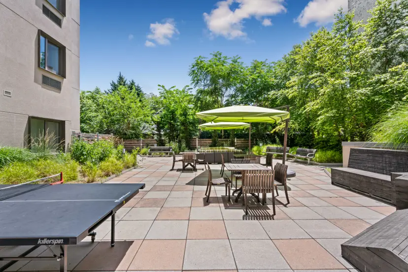 22 Caton Place, Unit 6DD Brooklyn, NY 11218 - Photo 12 of 16 a view of backyard with outdoor seating a patio and plants
