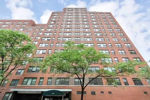 a front view of a multi story building