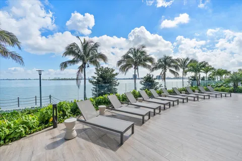 a view of a terrace with sitting area