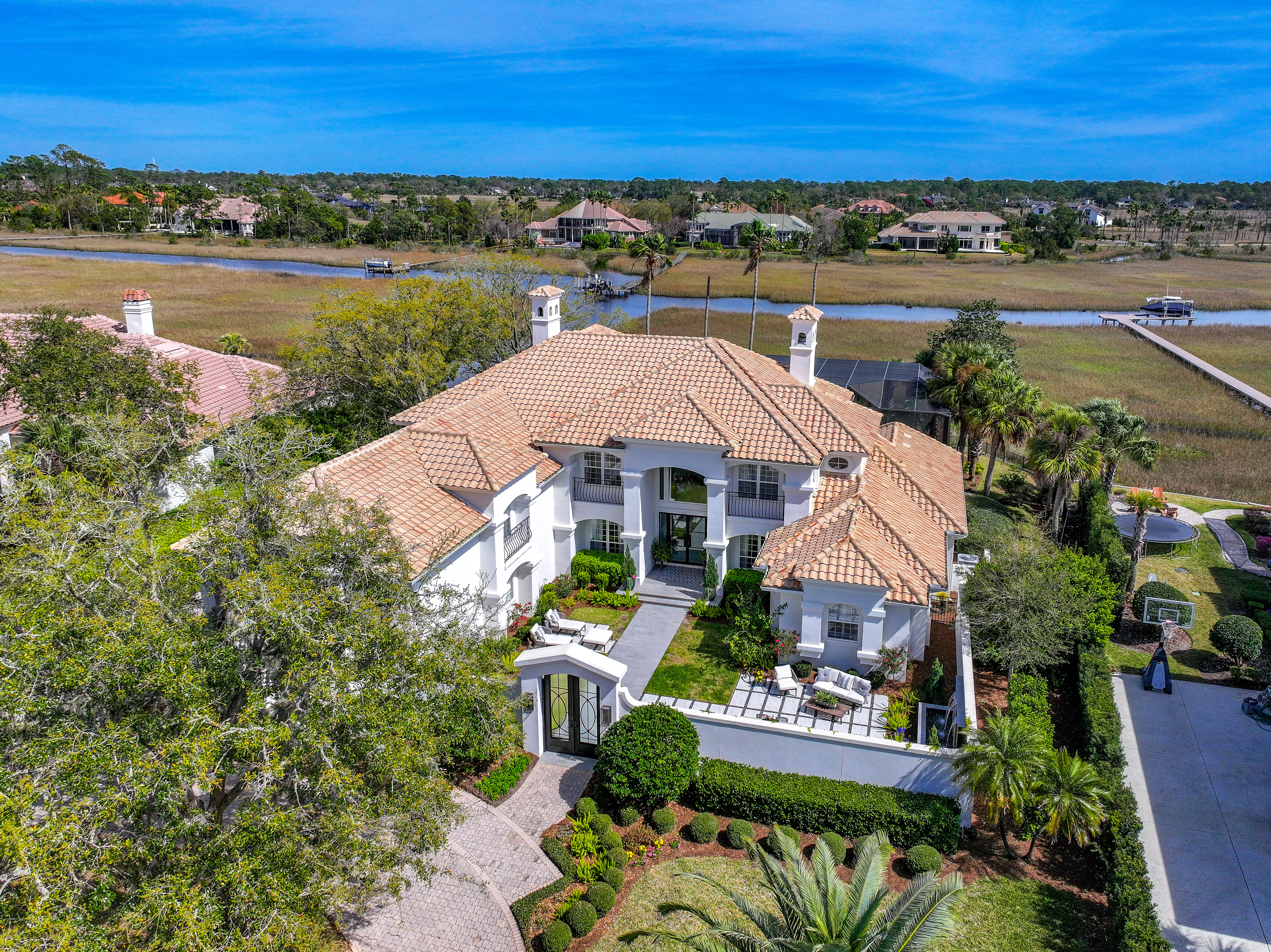 24624 Harbour View Drive Ponte Vedra Beach, FL 32082 - Photo 1 of 186 an aerial view of a house with a lake view