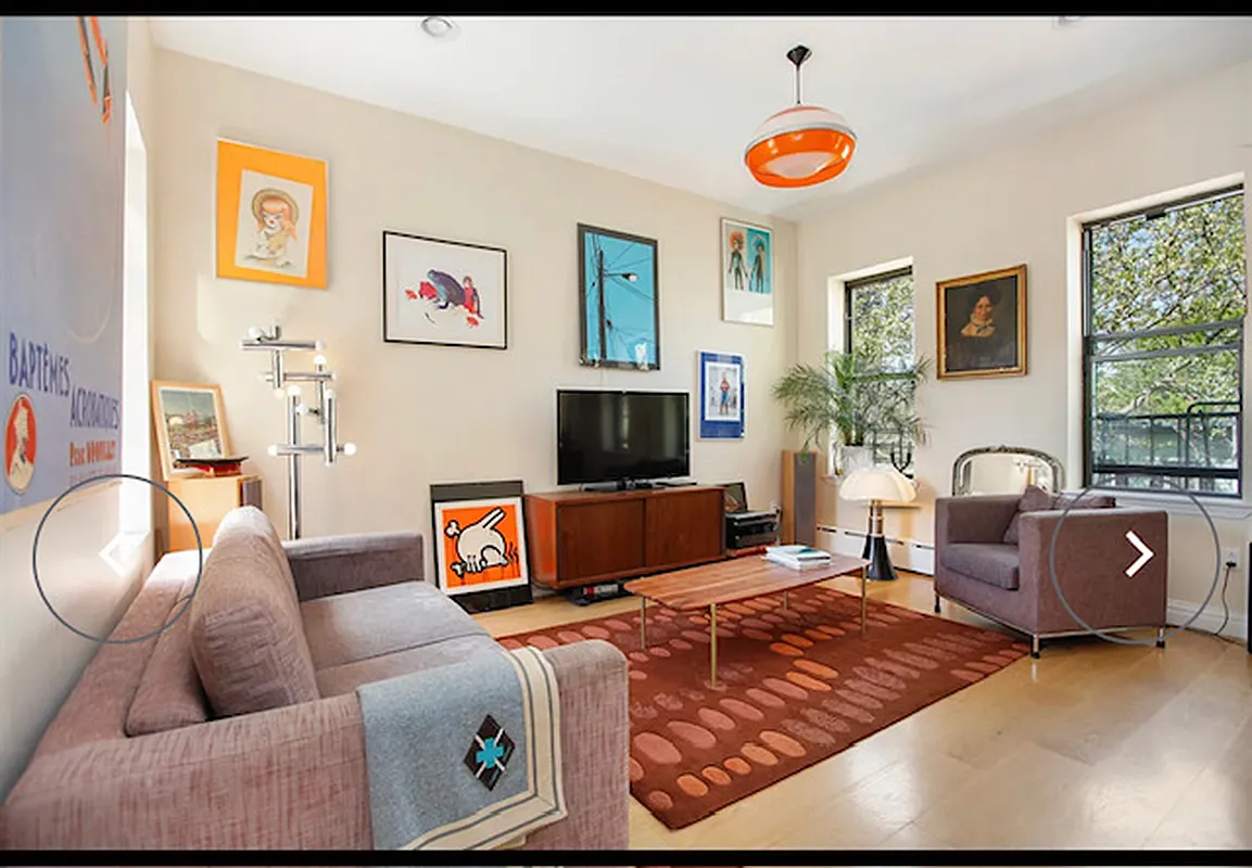 230 Frost Street Brooklyn, NY 11211 - Photo 1 of 17 a living room with furniture and a flat screen tv