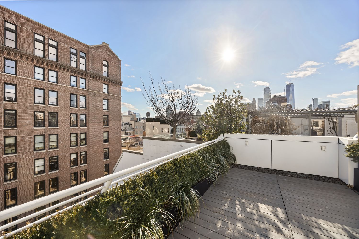 a front view of a building