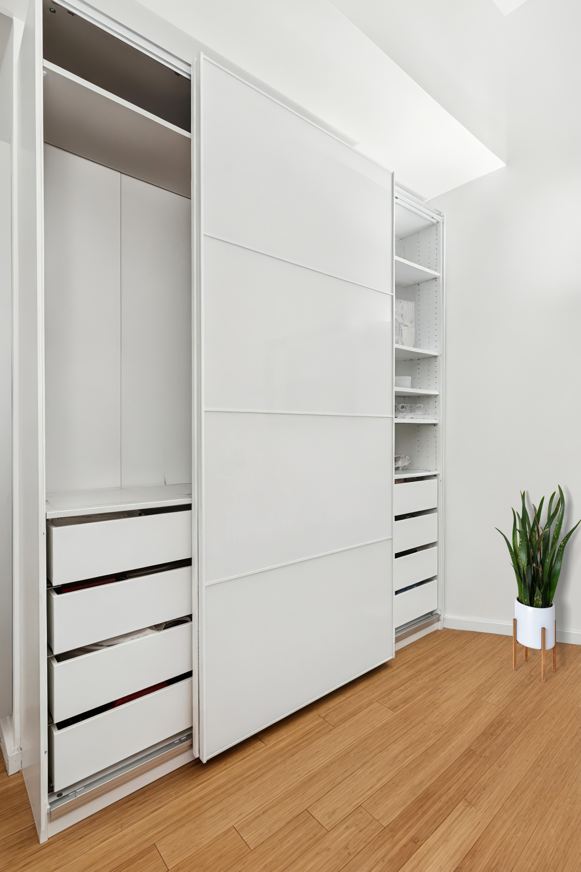 365 Bridge Street, Unit 7G Brooklyn, NY 11201 - Photo 10 of 12 a view of walk in closet with empty racks