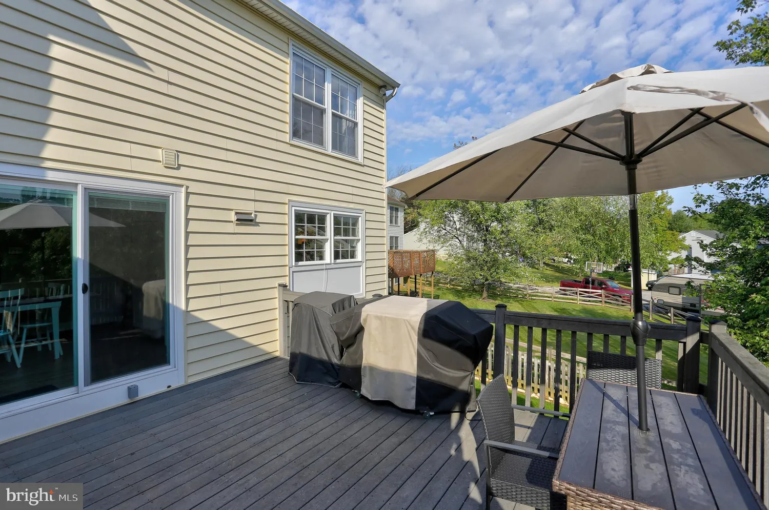 a view of a garden with trees