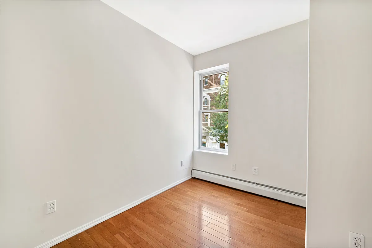 an empty room with a window