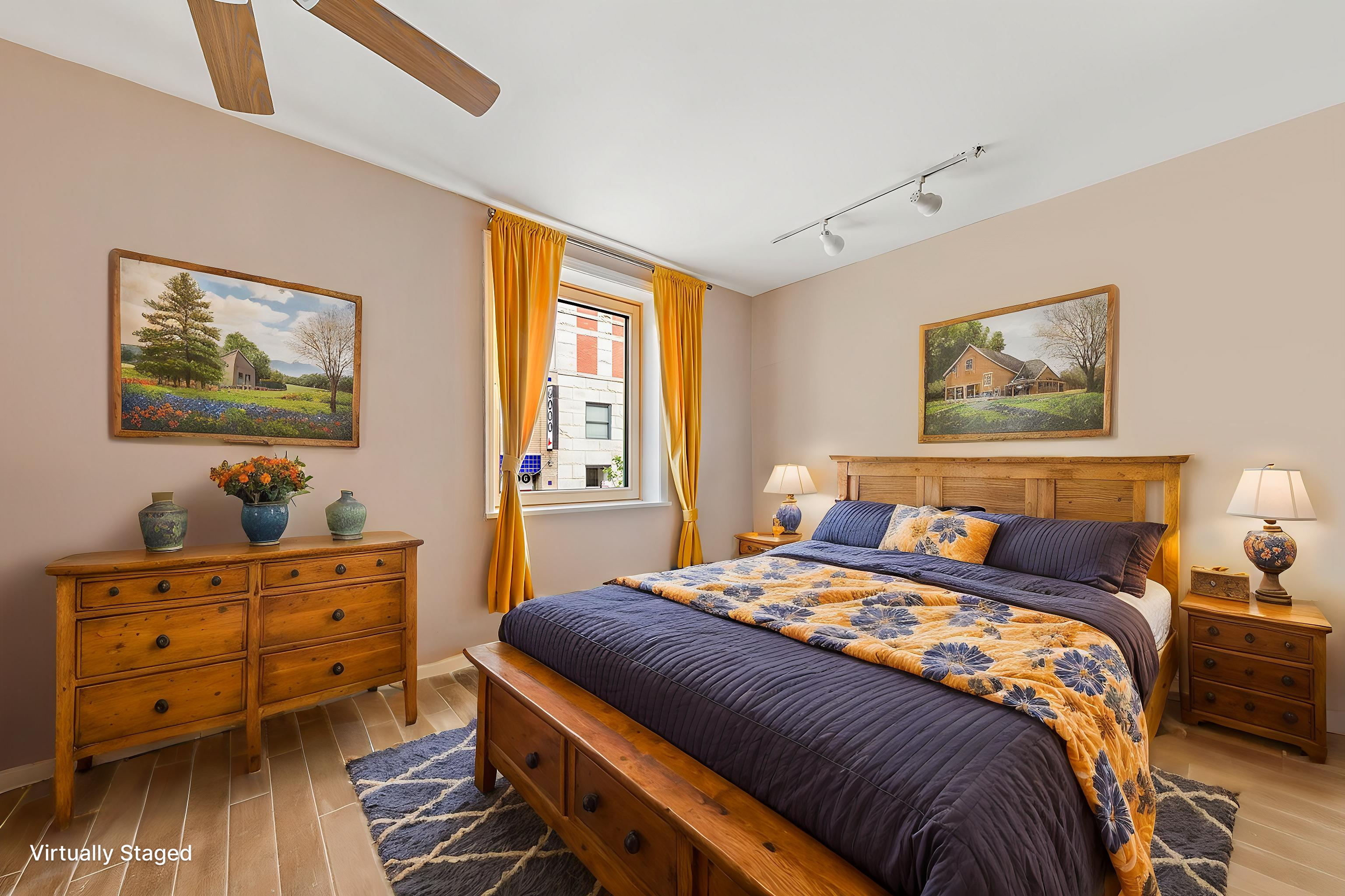 680 Washington Street, Unit 1B Manhattan, NY 10014 - Photo 9 of 13 a bedroom with a bed and a dresser in it