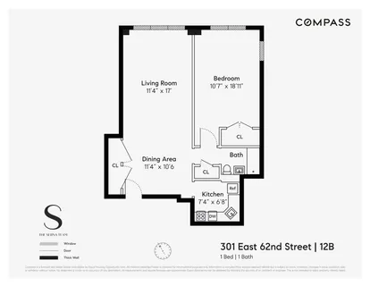 $798,000 | 301 East 62nd Street, Unit 12B | Lenox Hill