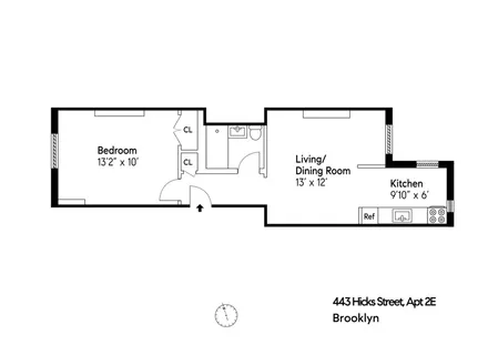 $3,000 | 443 Hicks Street, Unit 2E | Cobble Hill