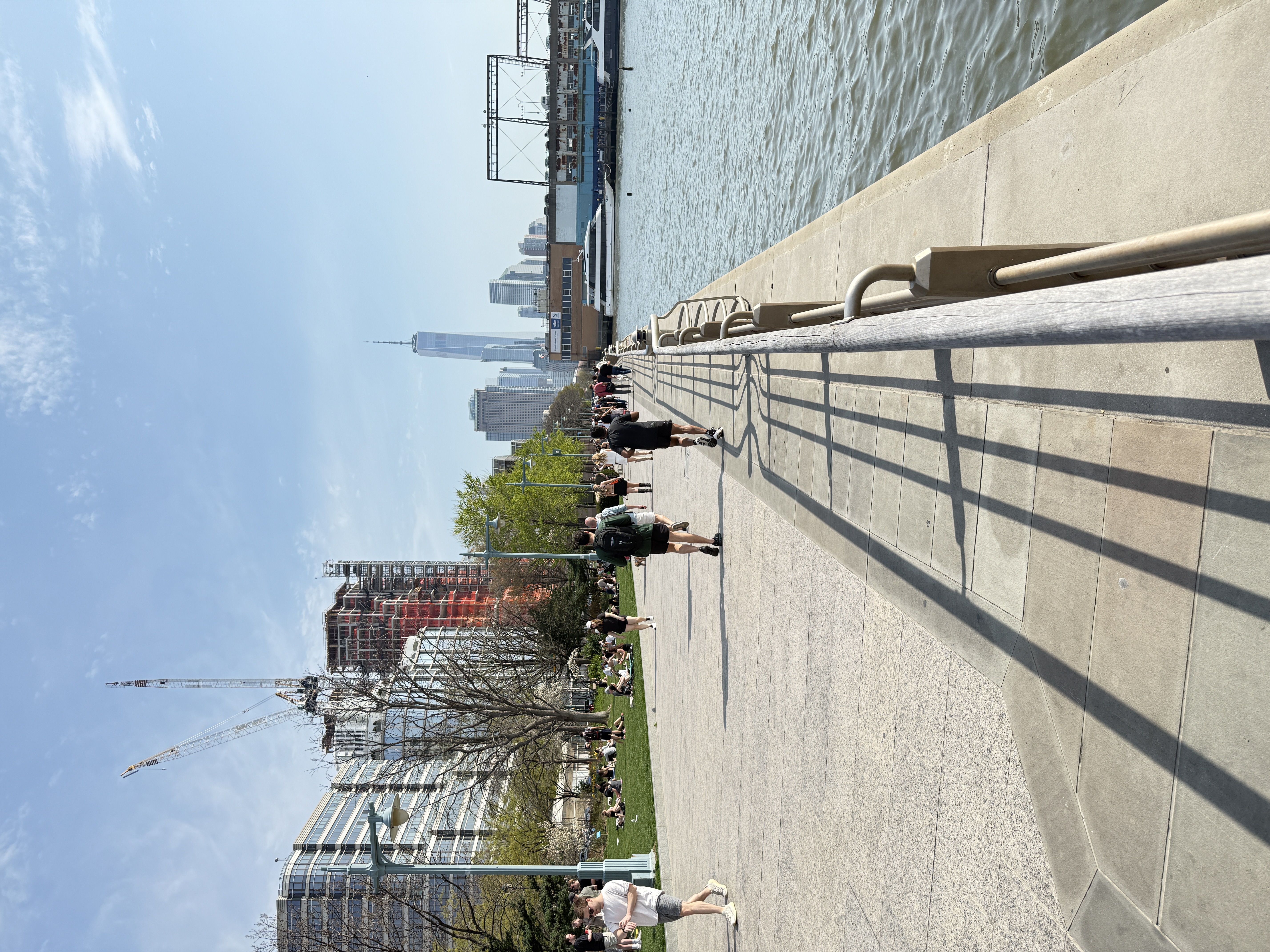 376 West Street, Unit 1A Manhattan, NY 10014 - Photo 9 of 11 a view of a terrace with wooden floor and lake view
