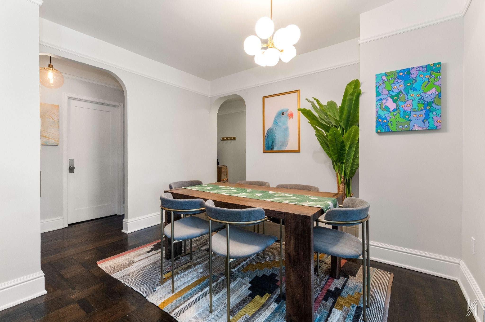 35-06 88th Street, Unit 3G Queens, NY 11372 - Photo 9 of 20 a view of a dining room with furniture and wooden floor