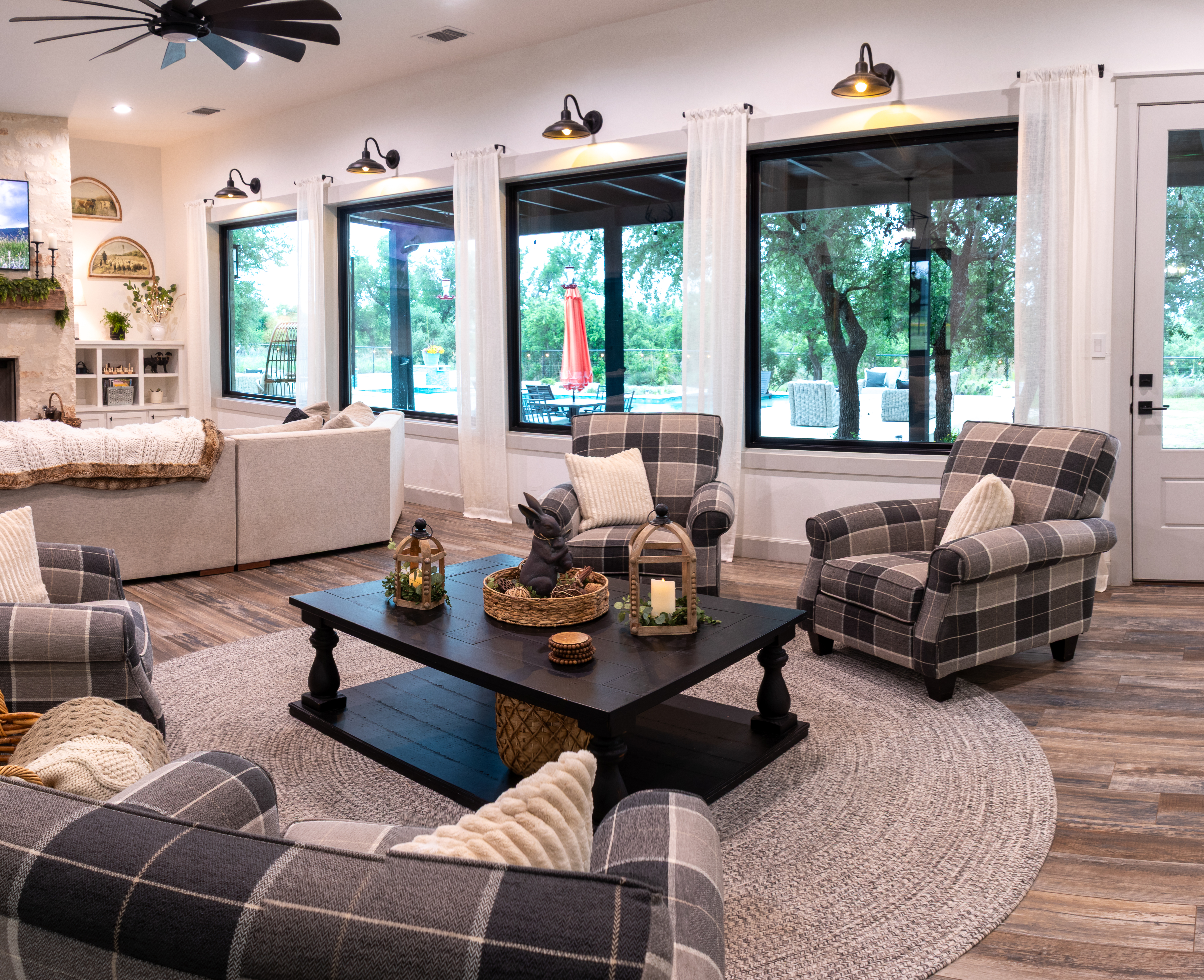 272 Slate Rock Road Willow City, TX 78675 - Photo 13 of 30 a living room with furniture and a large window