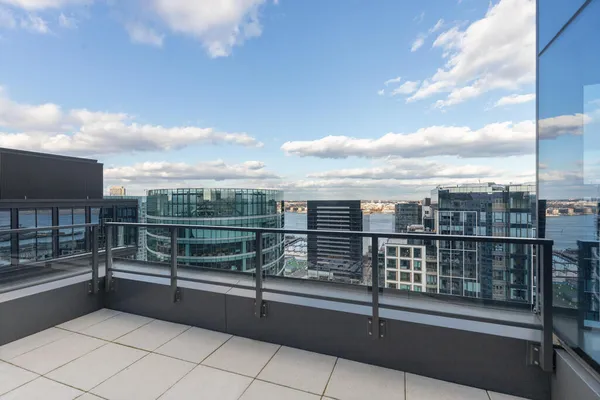 a view of city from balcony