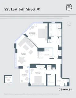 $1,850,000 | 225 East 34th Street, Unit 5E | Murray Hill