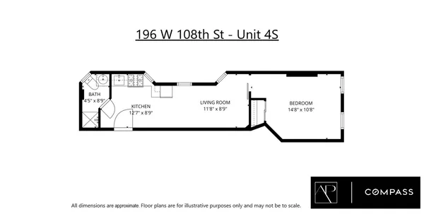 $3,495 | 196 West 108th Street, Unit 4S | Upper West Side