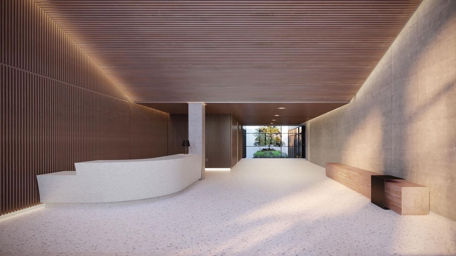 21-30 44th Drive, Unit 7D Queens, NY 11101 - Photo 7 of 14 a view of an empty room with a fireplace