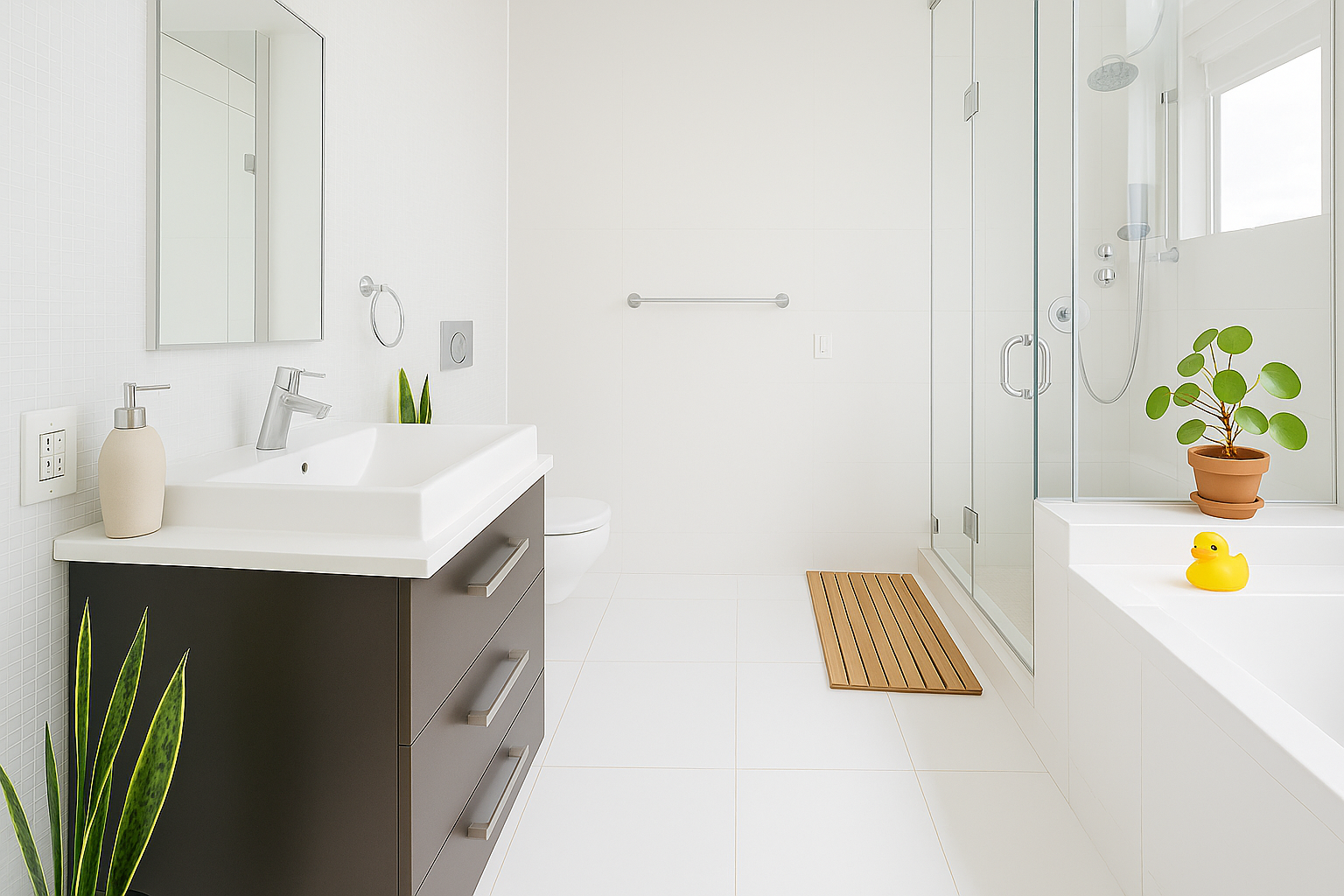 101 North 5th Street, Unit 2AB Brooklyn, NY 11249 - Photo 9 of 10 a bathroom with a sink and a mirror