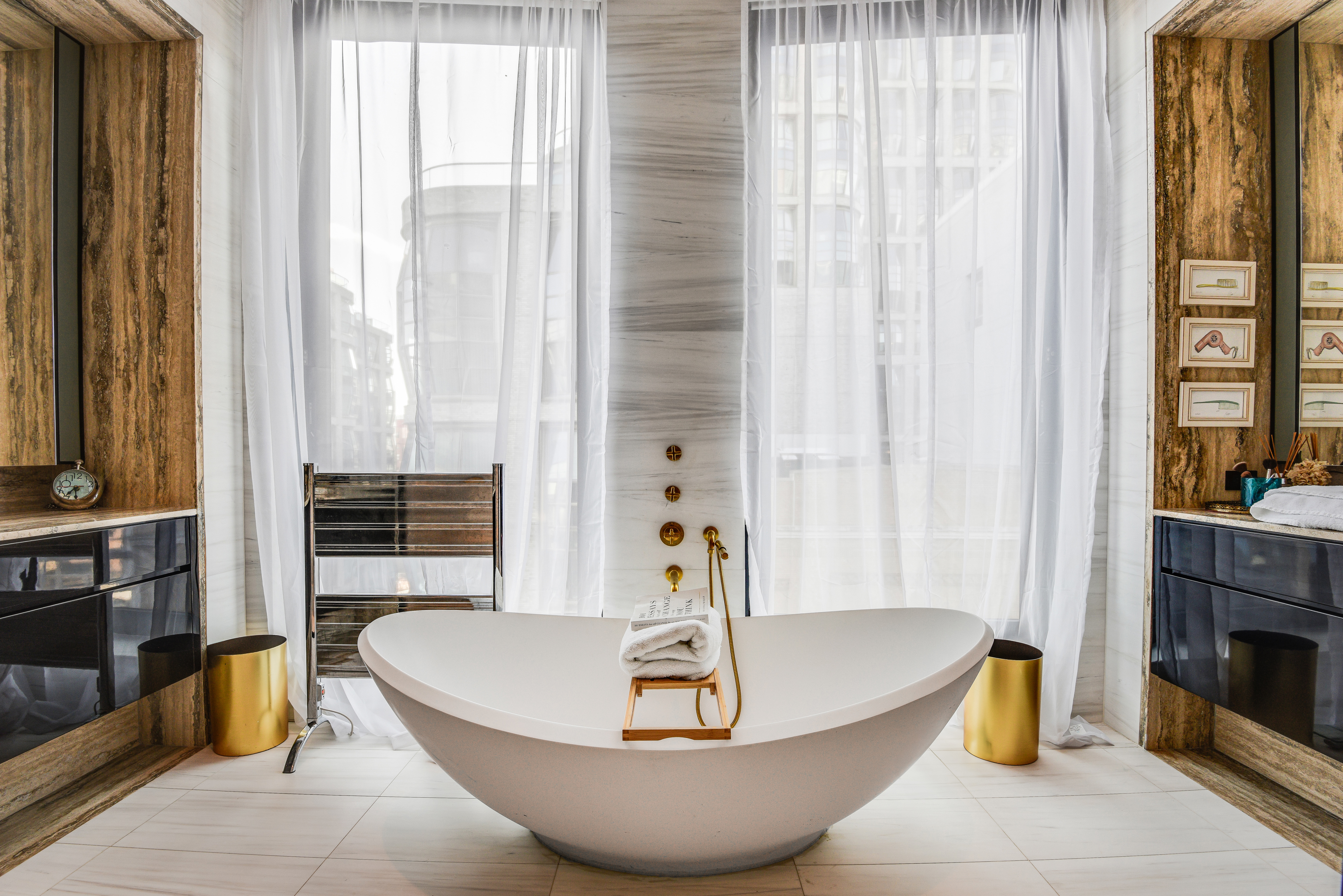 505 West 19th Street, Unit 7W Manhattan, NY 10011 - Photo 17 of 31 a living room with furniture and a fireplace