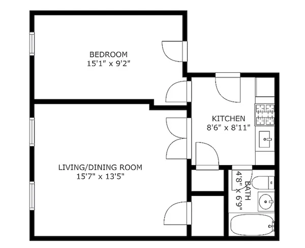 $3,100 | 619 9th Avenue, Unit 3E | Hell's Kitchen