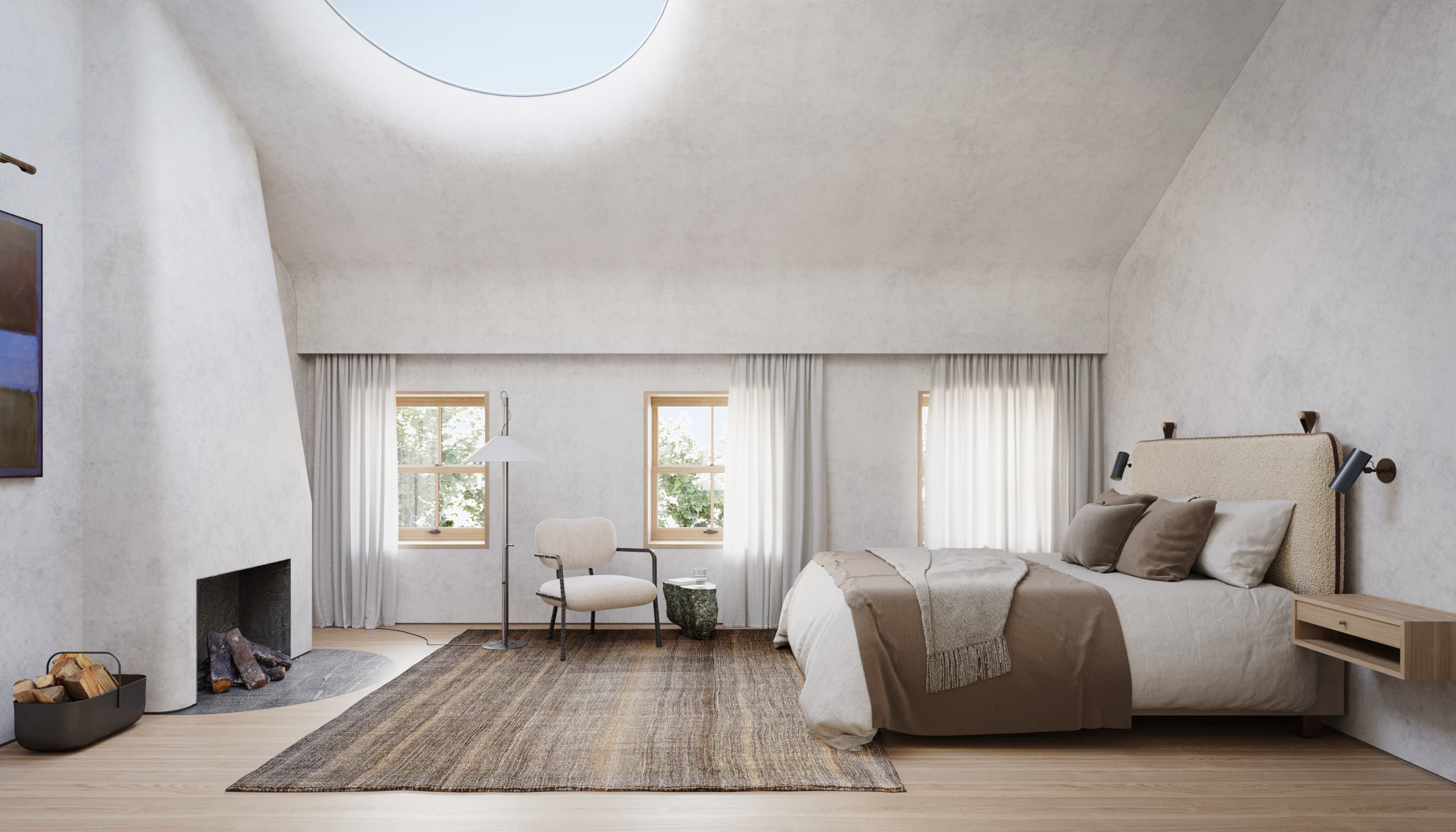 244 West 11th Street Manhattan, NY 10014 - Photo 14 of 29 a bedroom with a bed and a couch