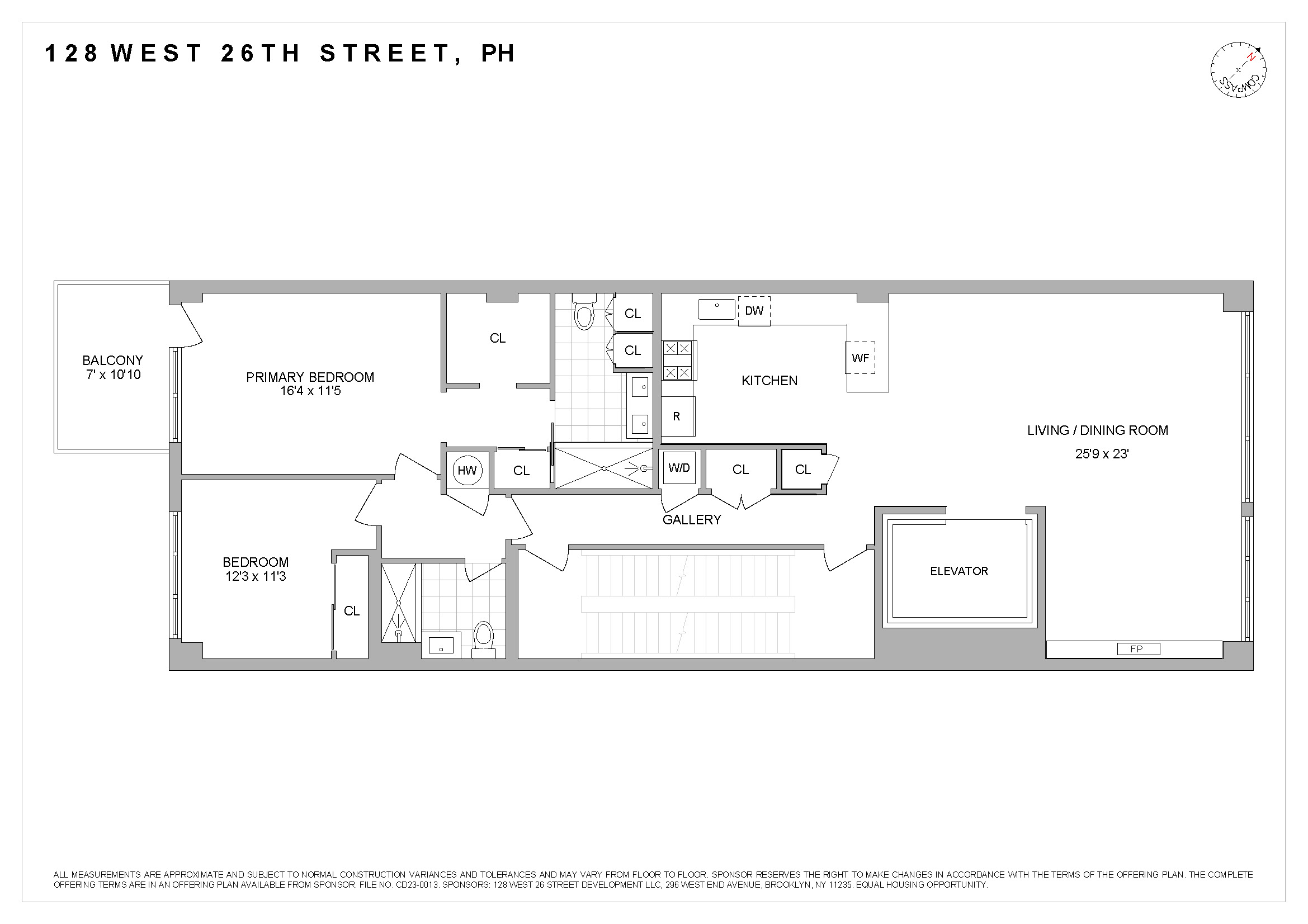 128 West 26th Street, Unit PH Manhattan, NY 10001 - Photo 20 of 21 a black and white photo of a living room