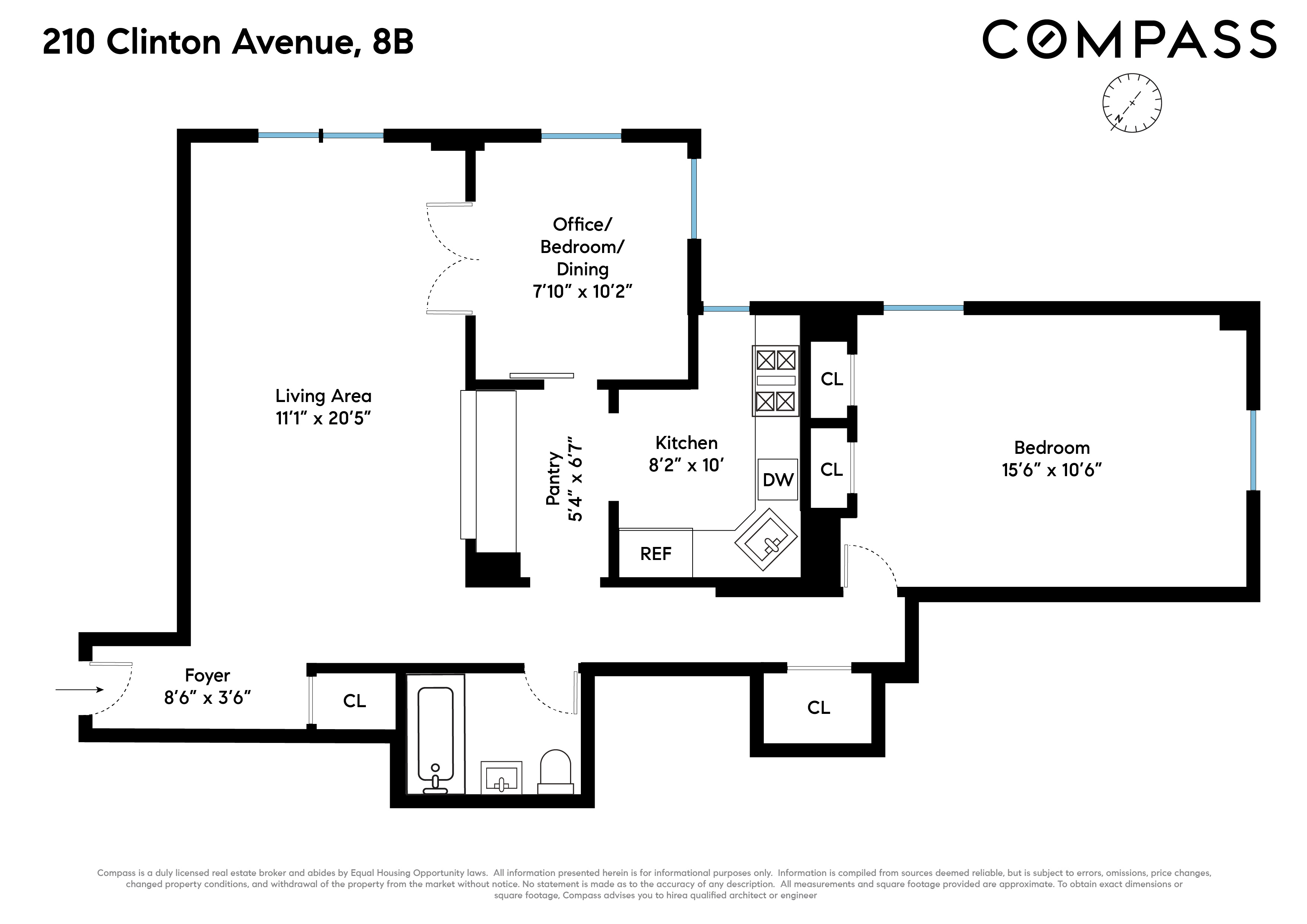 210 Clinton Avenue, Unit 8B Brooklyn, NY 11205 - Photo 8 of 8 a picture of a book and a white bed