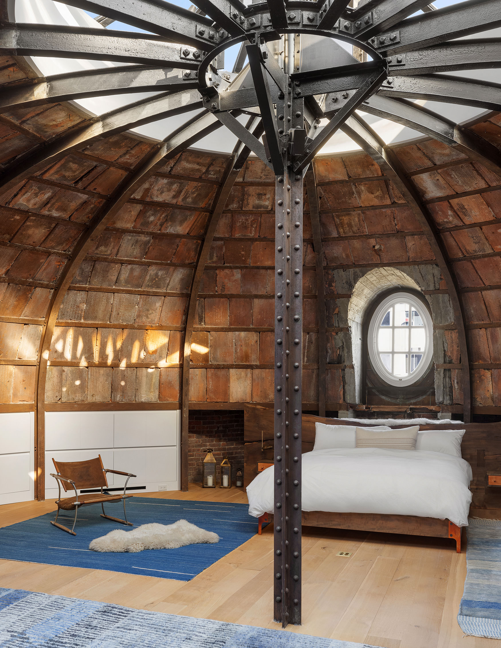 240 Centre Street, Unit 6N Manhattan, NY 10013 - Photo 2 of 16 a living room with furniture and a fireplace