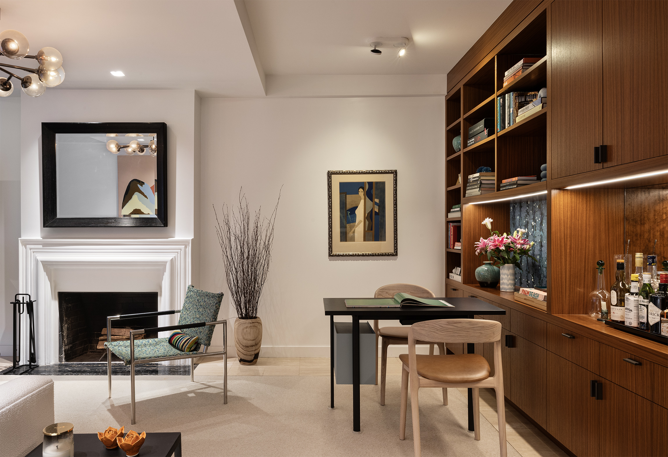 1070 Park Avenue, Unit 7D Manhattan, NY 10128 - Photo 3 of 14 a living room with furniture a rug and a fireplace