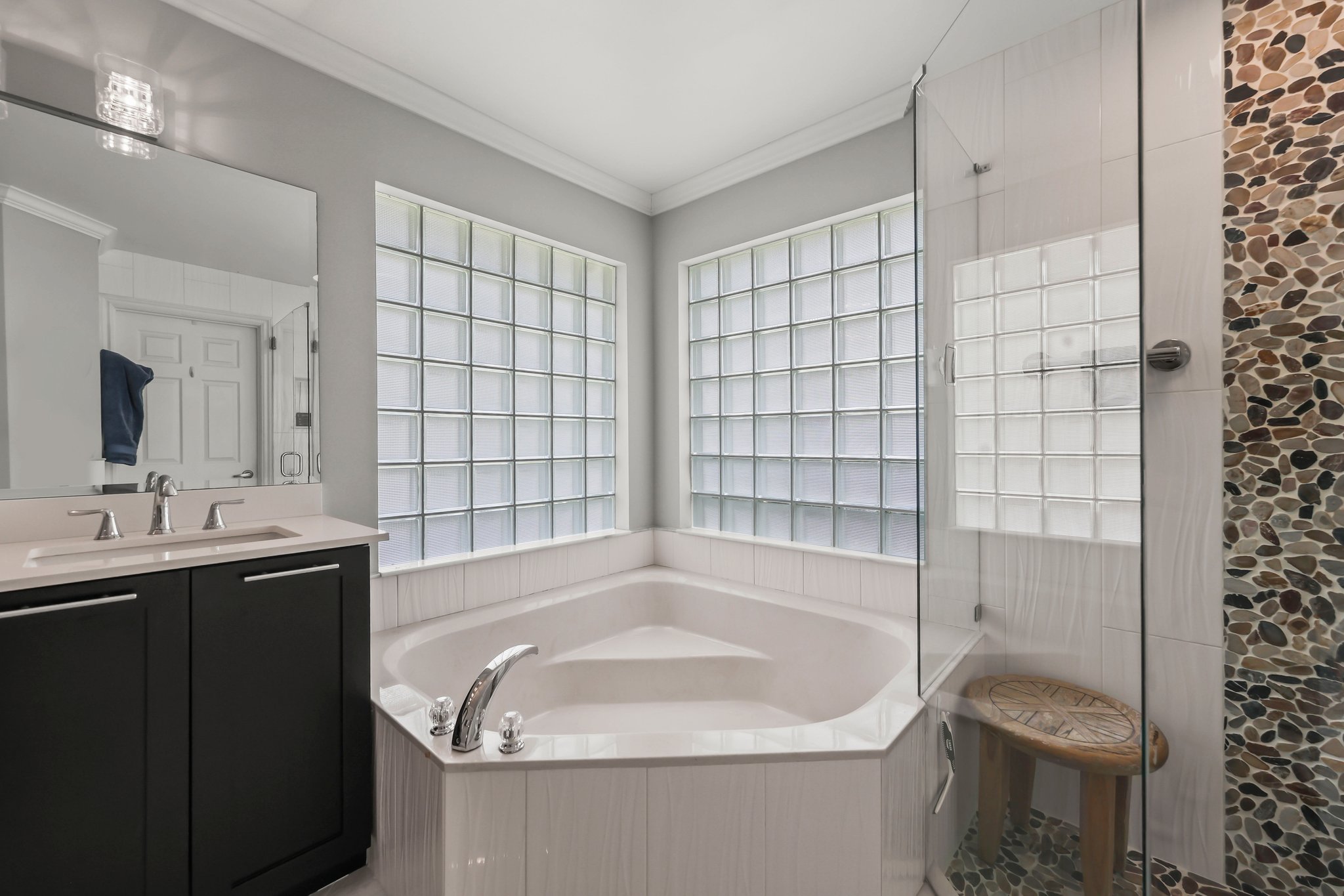 20317 Hacienda Court Boca Raton, FL 33498 - Photo 35 of 100 a bathroom with a granite countertop sink and a toilet