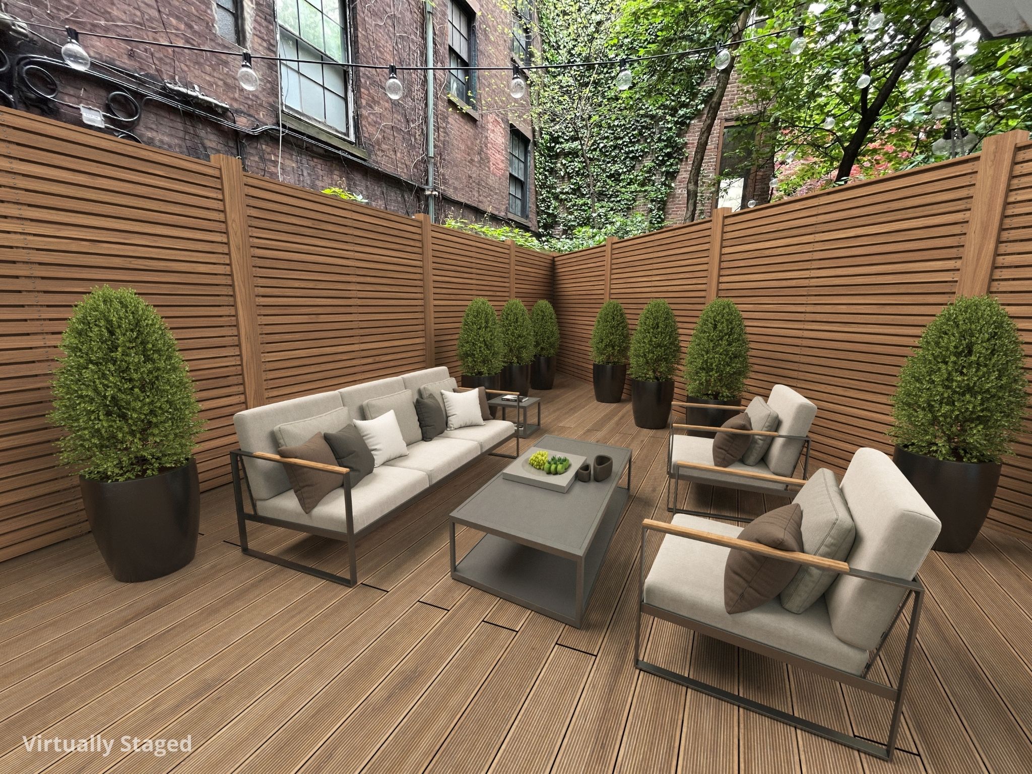 120 East 10th Street Manhattan, NY 10003 - Photo 12 of 23 a view of a patio with couches and potted plants