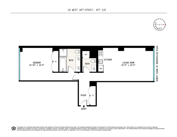 $1,125,000 | 18 West 48th Street, Unit 10E | Midtown Central