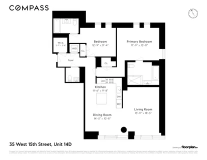 $3,499,000 | 35 West 15th Street, Unit 14D | Flatiron