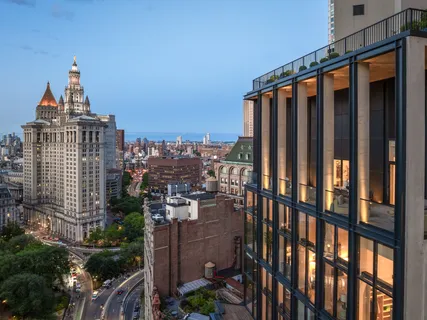 a view of buildings from a city