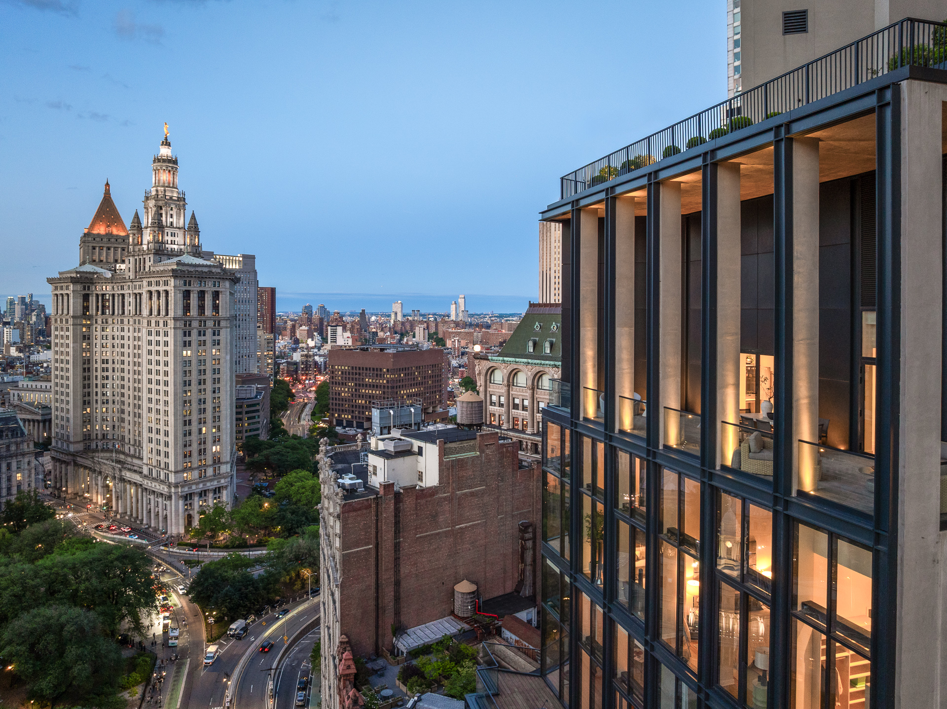 a view of buildings from a city