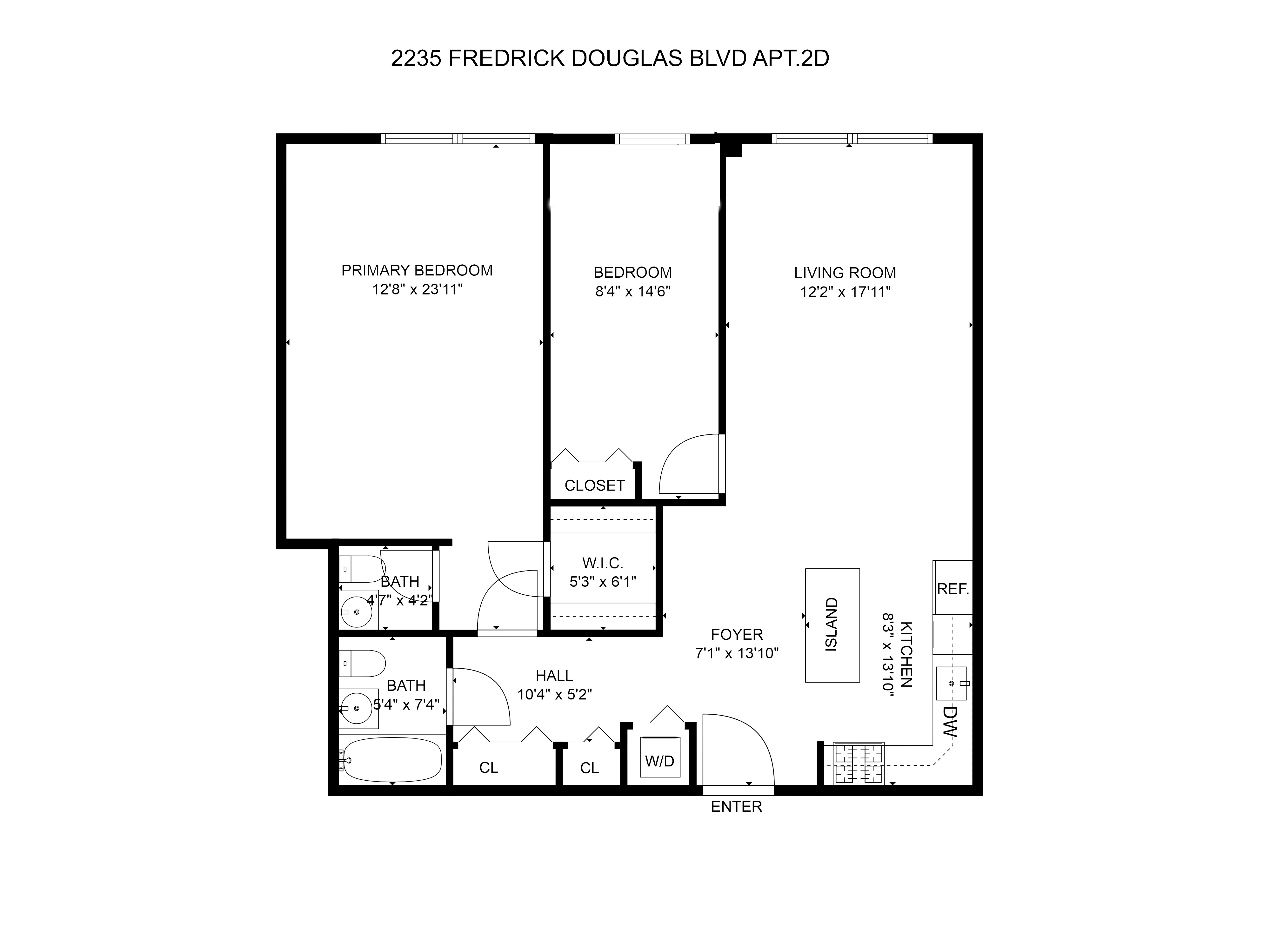 2235 Frederick Douglass Boulevard, Unit 2D Manhattan, NY 10027 - Photo 11 of 14 a picture of a bench in front of a wall