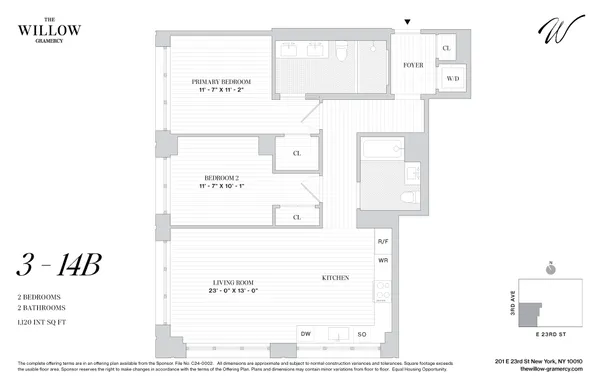 $2,375,000 | 201 East 23rd Street, Unit 5B | Kips Bay