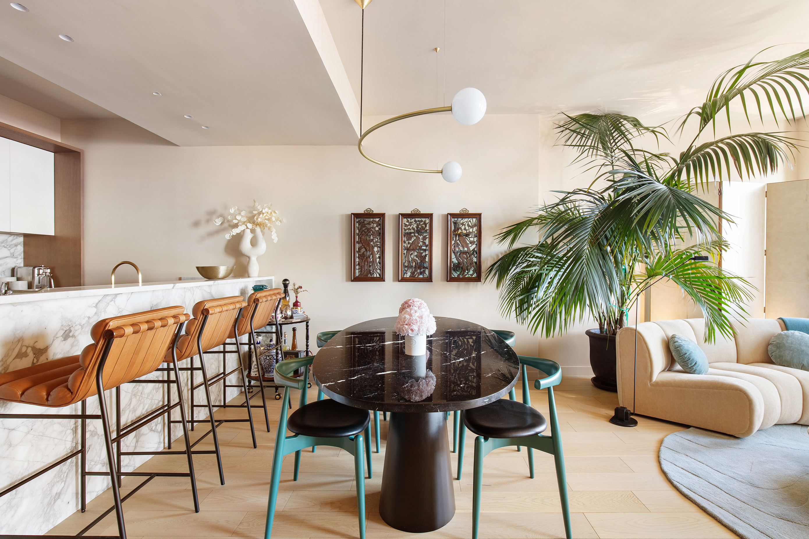 243 4th Avenue, Unit 6B Brooklyn, NY 11215 - Photo 2 of 8 a living room with furniture and a potted plant