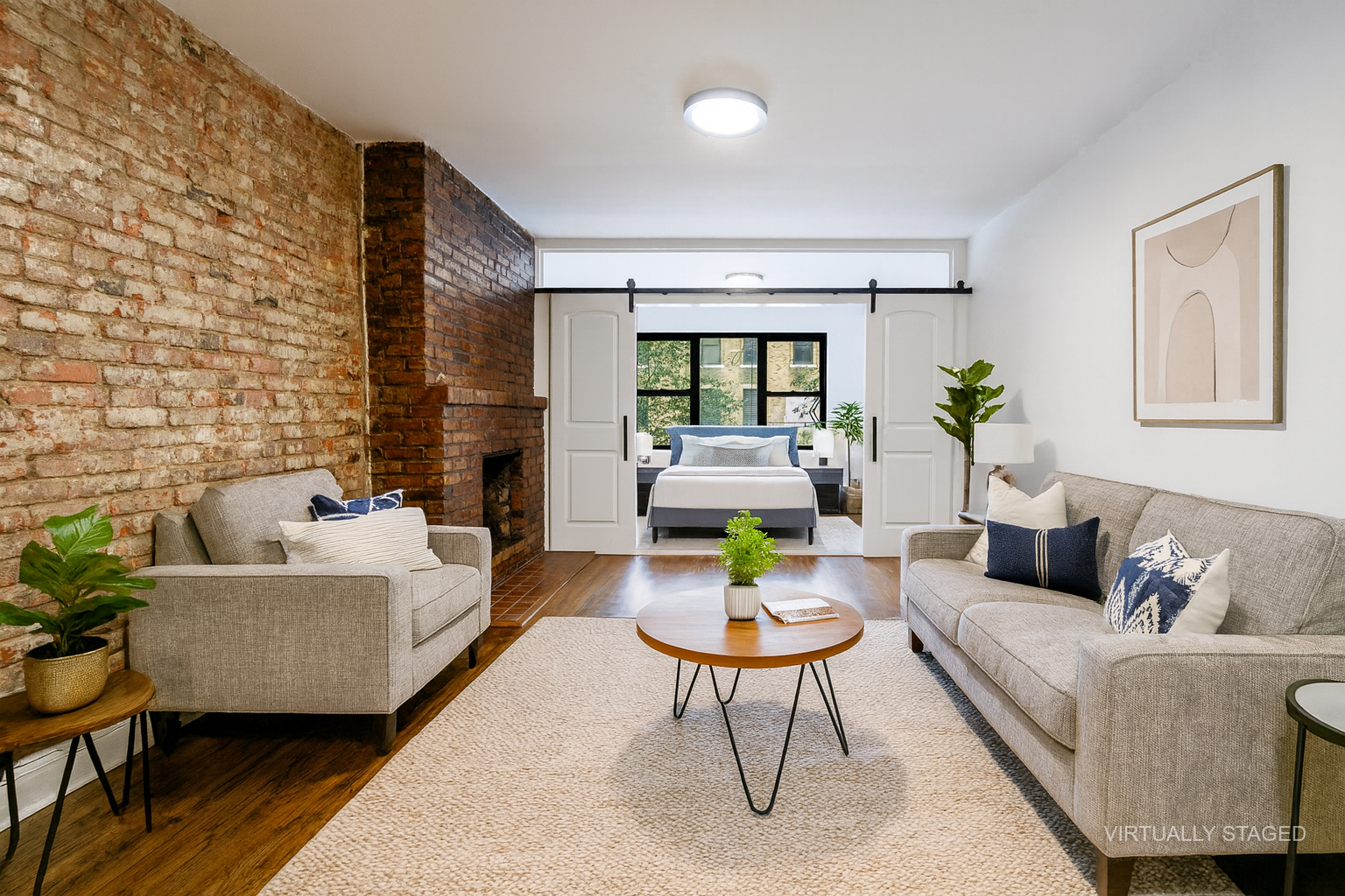 205 2nd Avenue, Unit 3B Manhattan, NY 10003 - Photo 1 of 9 a living room with furniture and a wooden floor
