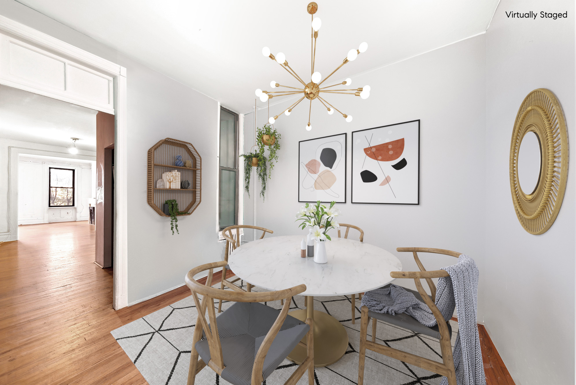 206 East 90th Street, Unit 2E Manhattan, NY 10128 - Photo 5 of 13 a view of a dining room with furniture and wooden floor