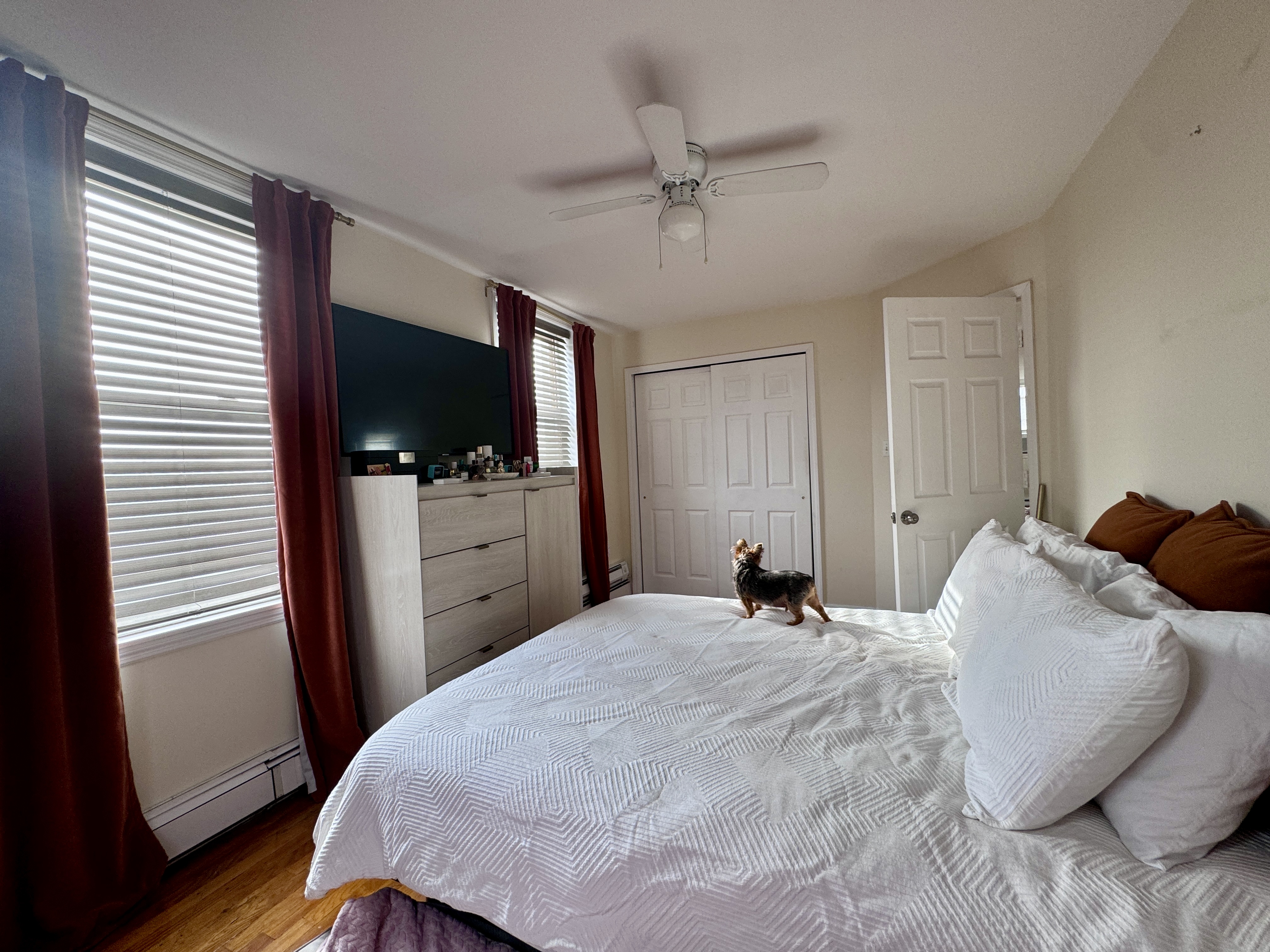 4 Gotham Avenue, Unit 2 Brooklyn, NY 11229 - Photo 6 of 6 a bedroom with a bed and a flat screen tv