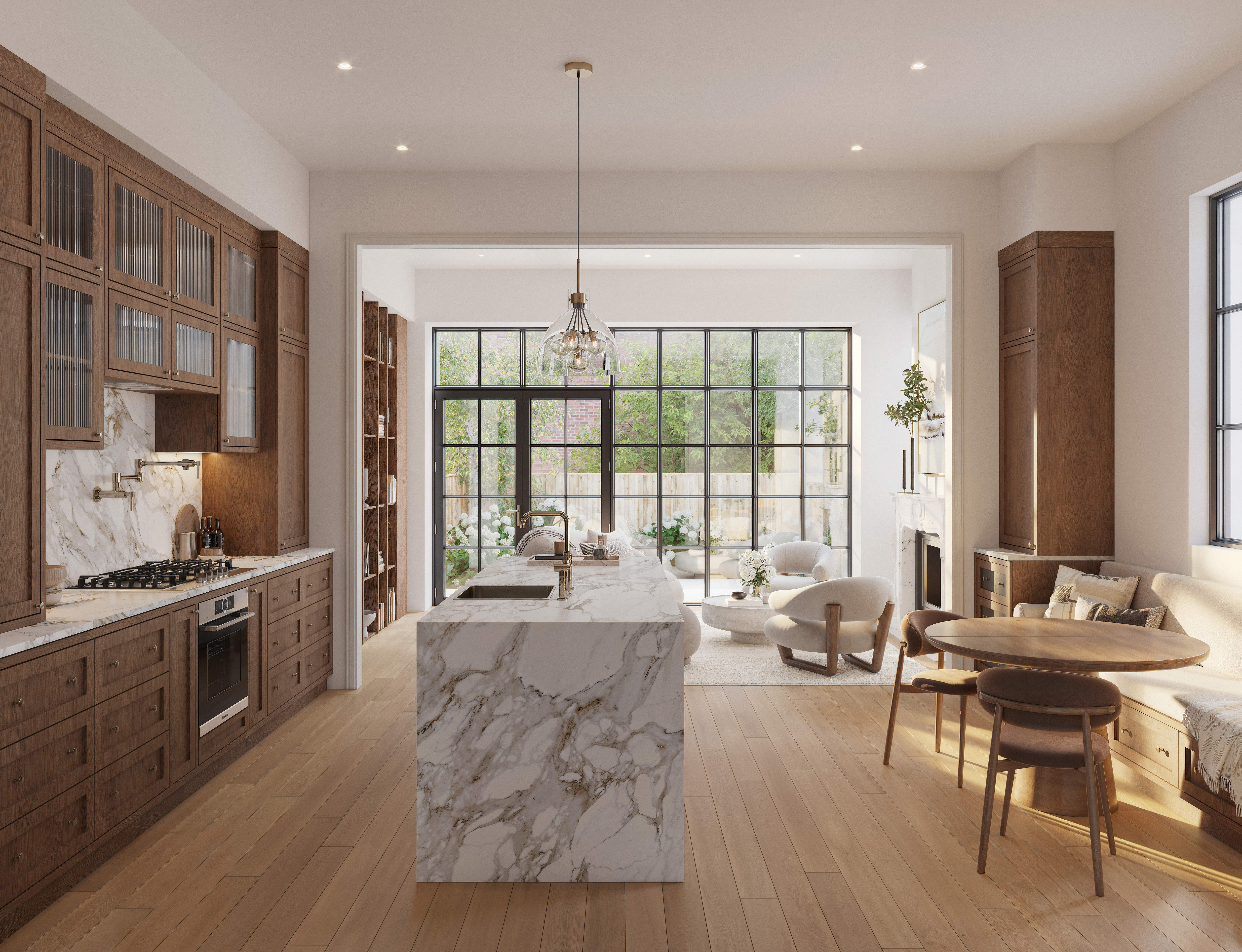 262 West 11th Street Manhattan, NY 10014 - Photo 4 of 27 a living room with furniture large window and chairs