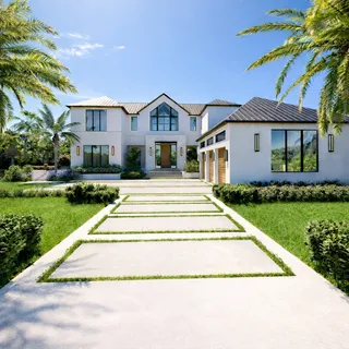 a view of house with yard