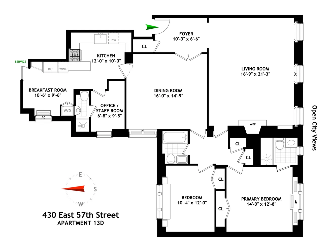 $2,250,000 | 430 East 57th Street, Unit 13D | Sutton Place