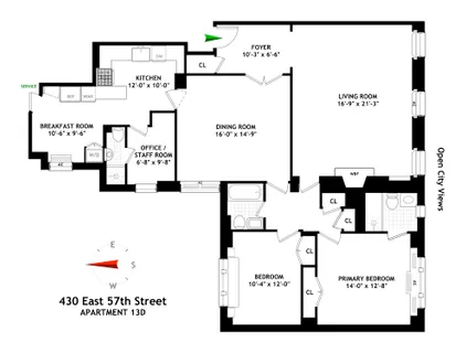 $2,250,000 | 430 East 57th Street, Unit 13D | Sutton Place