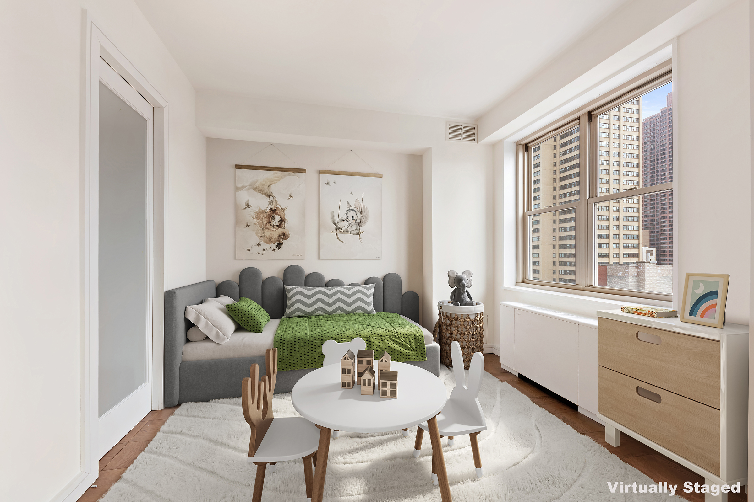 137 East 36th Street, Unit 16B Manhattan, NY 10016 - Photo 3 of 15 a living room with furniture and a window